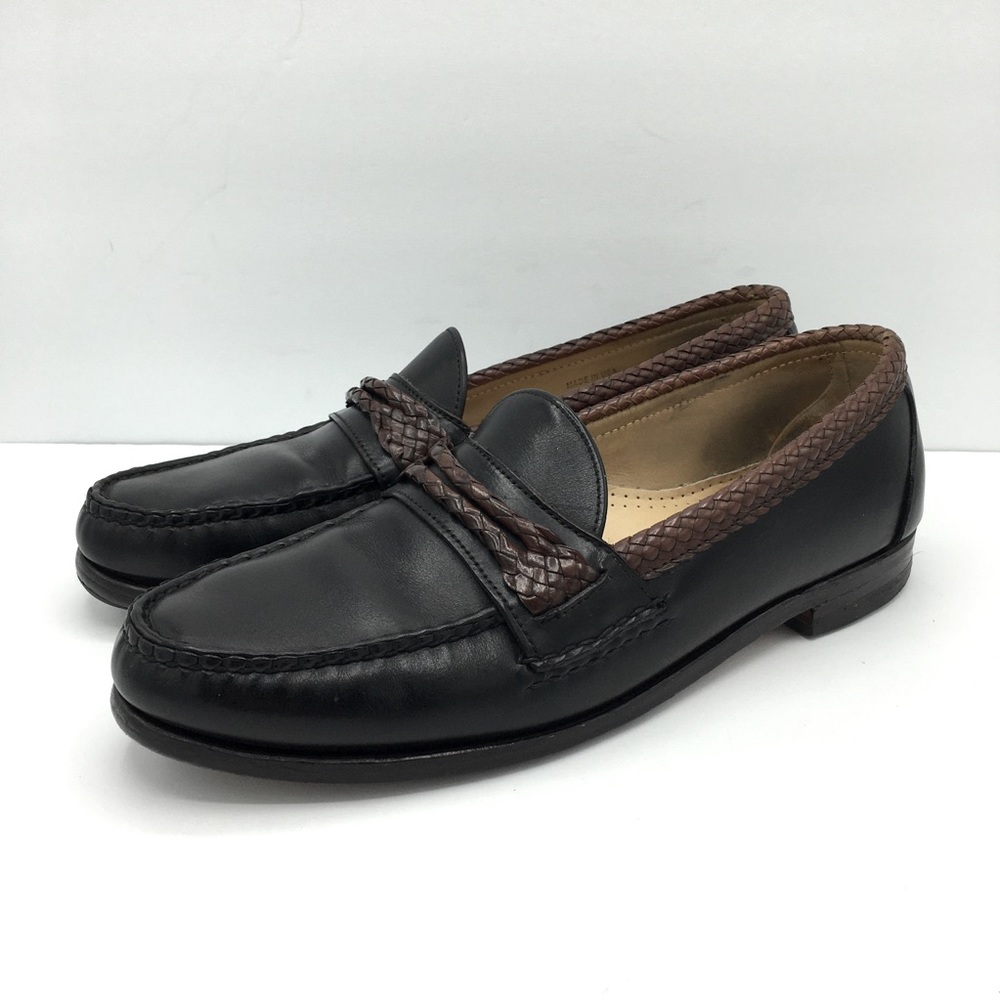 Allen Edmonds Newcomb Black/Brown Calfskin Loafers Size 11B Men’s